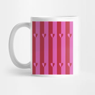 Hearts and Stripes Valentines Mug